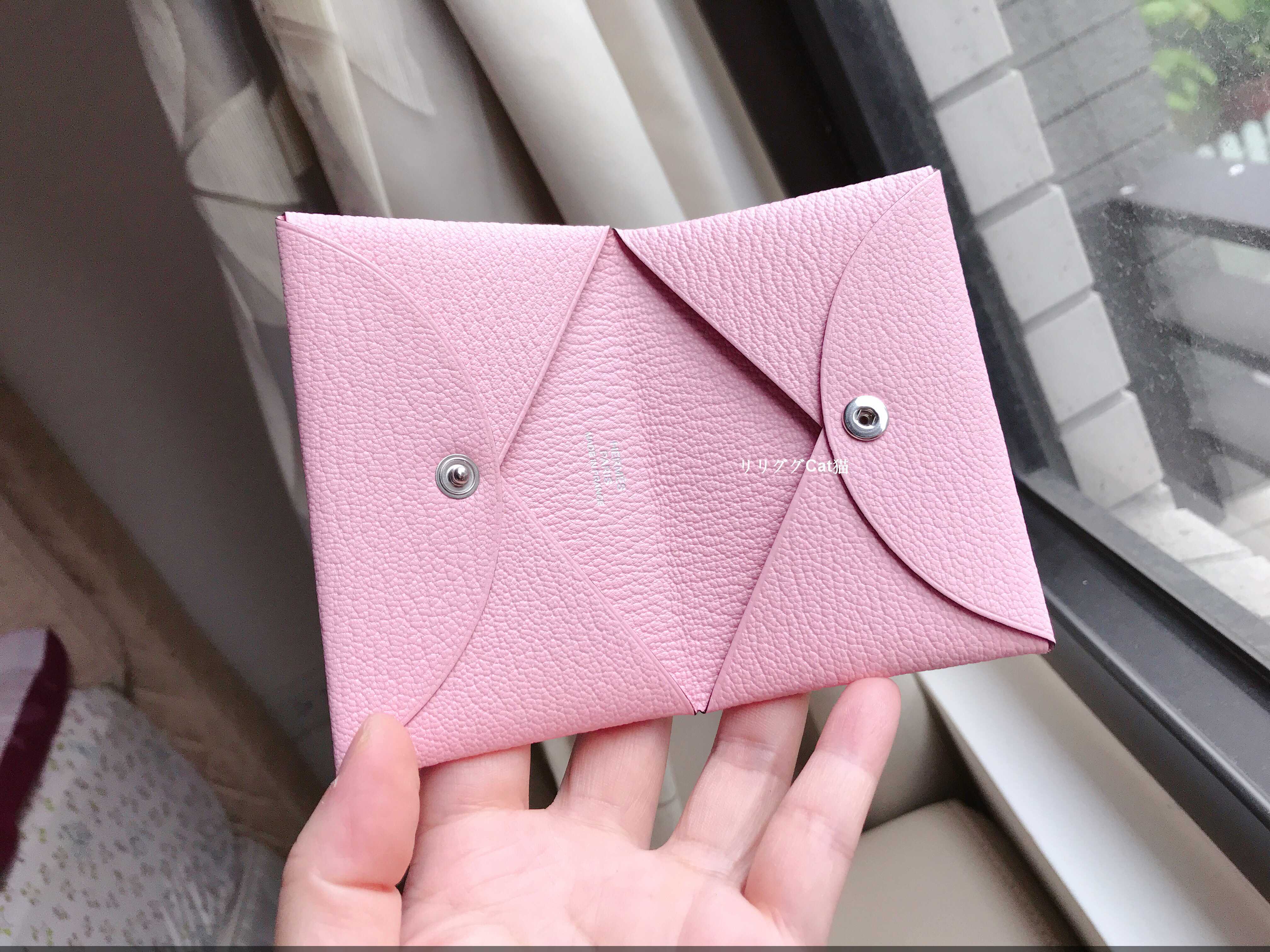 エルメス)ローズサクラ☆カルヴィ☆カードケース (HERMES/カードケース