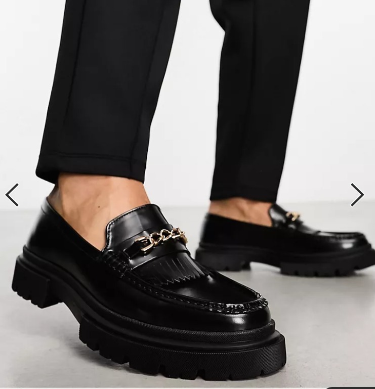 ASOS◇クラシック 厚底 チャンキー ローファー ビジネスシューズ (ASOS
