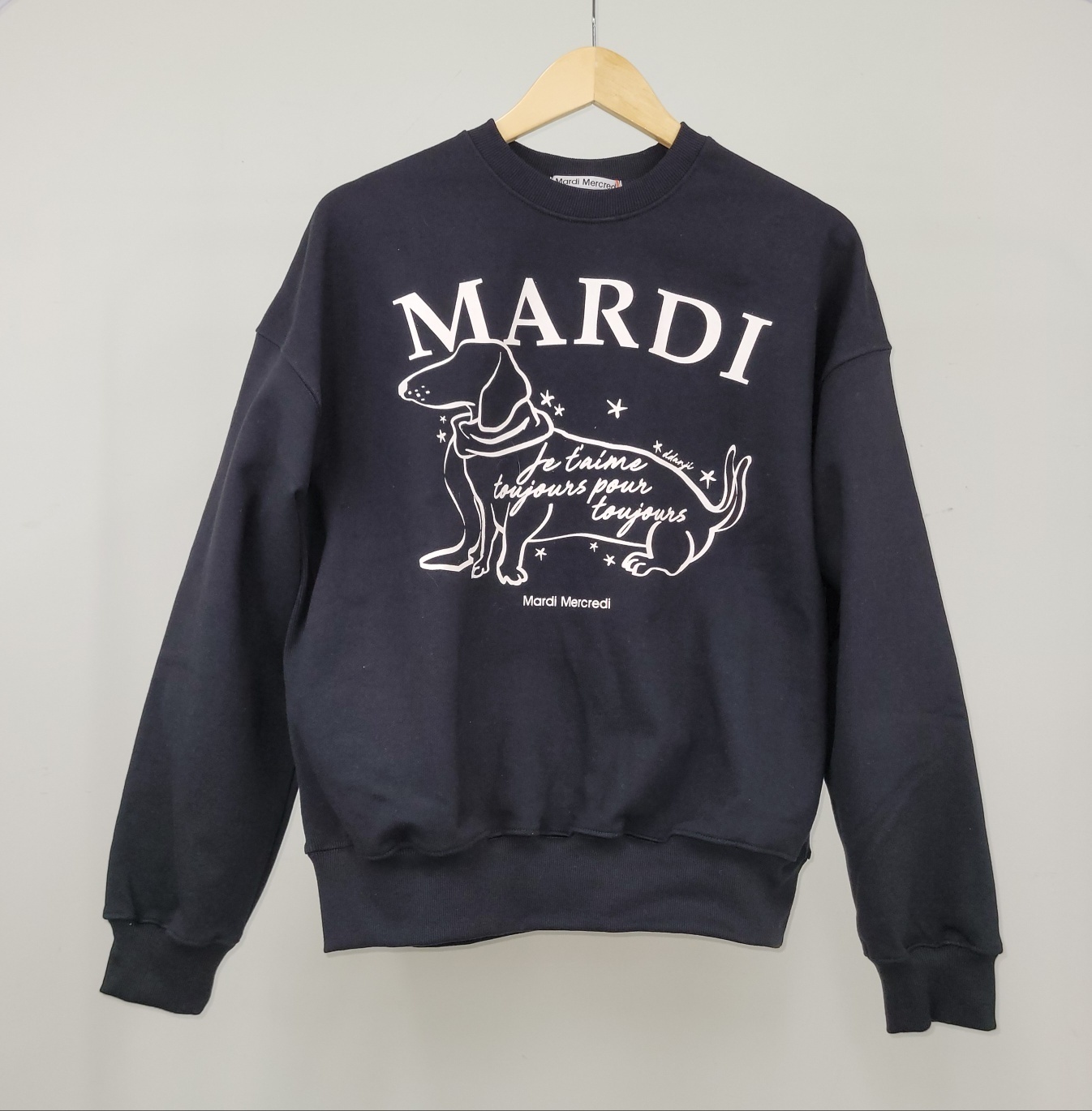 新発売/即発○Mardi Mercredi○ SWEATSHIRT DDANJI_BLACK CREAM (Mardi