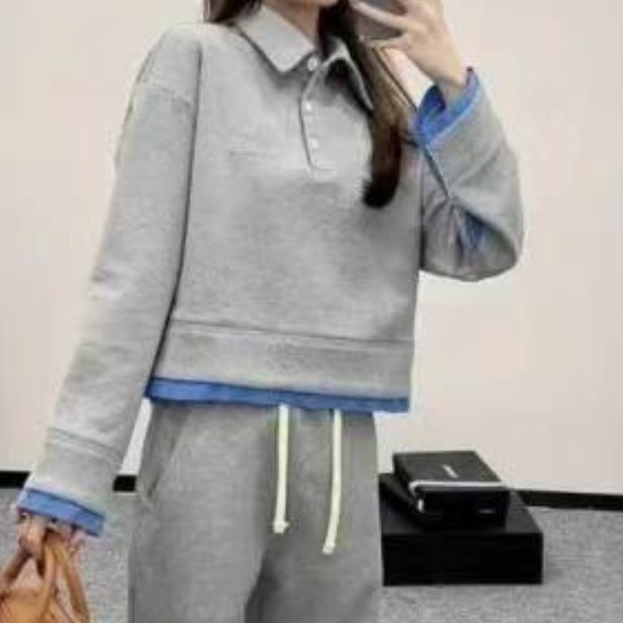 ☆Miu miu☆コットンフリースxポプリン スウェットシャツ (MiuMiu
