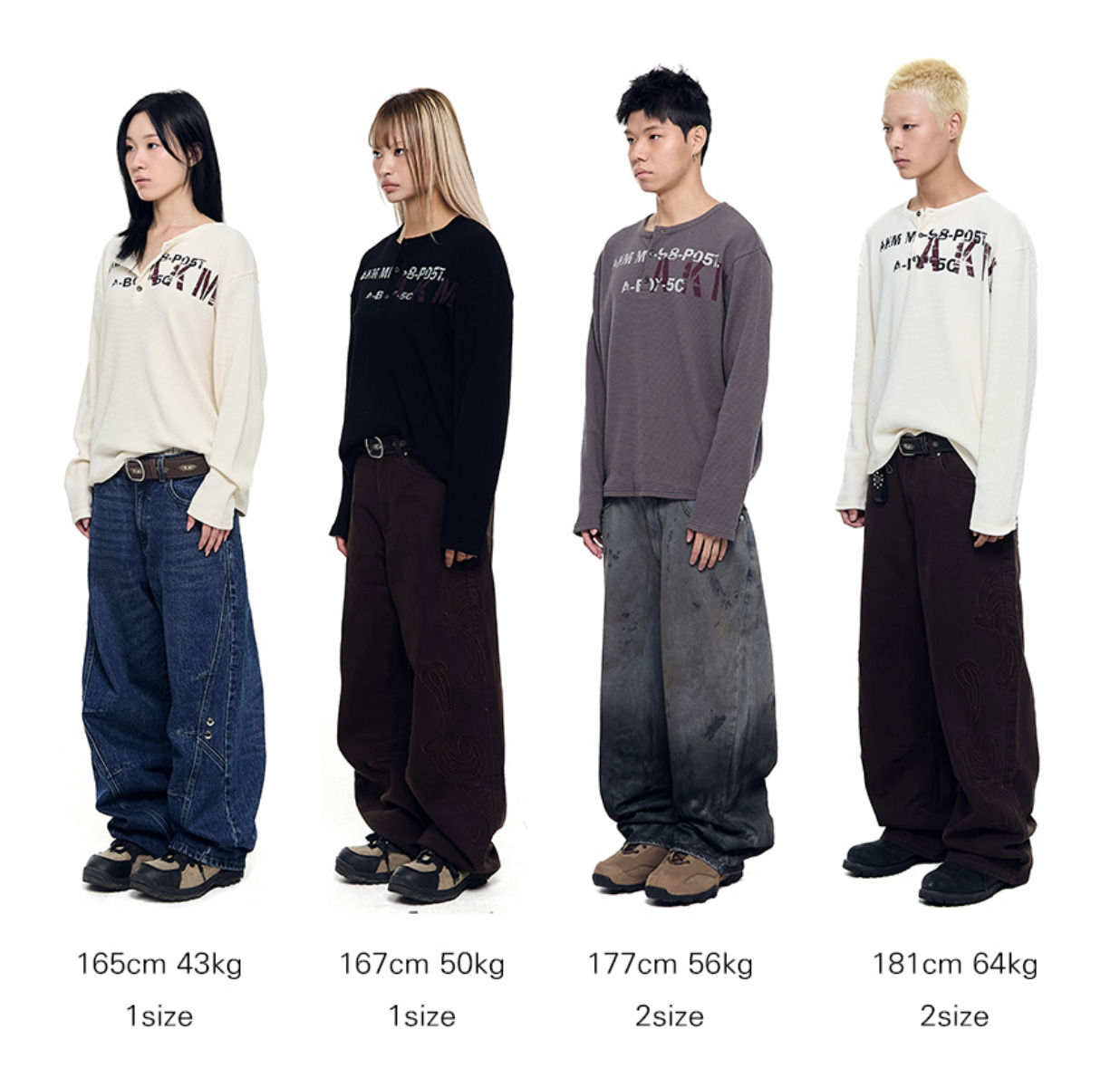 AAKAM】Waffle Henry Neck Long Sleeve☆男女兼用☆ (AAKAM/Tシャツ