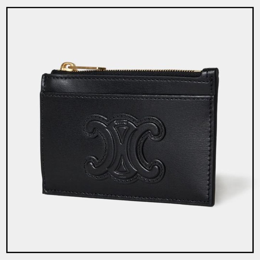 国内発送】ZIPPED CARD HOLDER CUIR TRIOMPHE (CELINE/コインケース