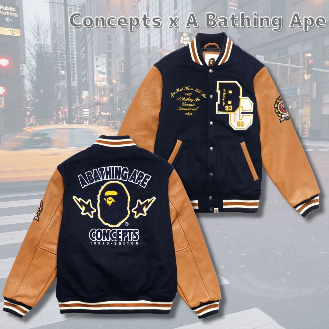 完売必至！注目コラボ【A BATHING APE】 バーシティ ジャケット (A