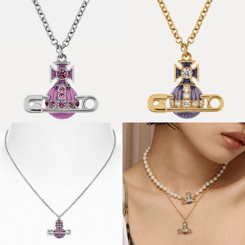 ☆vivienne westwood☆KITTY ロゴ 安全ピン ネックレス (Vivienne