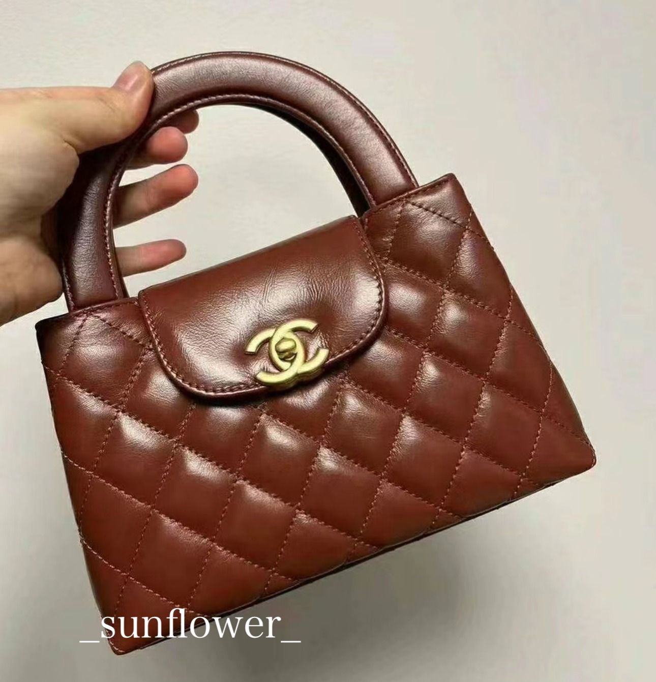 シャネル 24A ヴィンテージ風 ケリーバッグ ブラウン (CHANEL