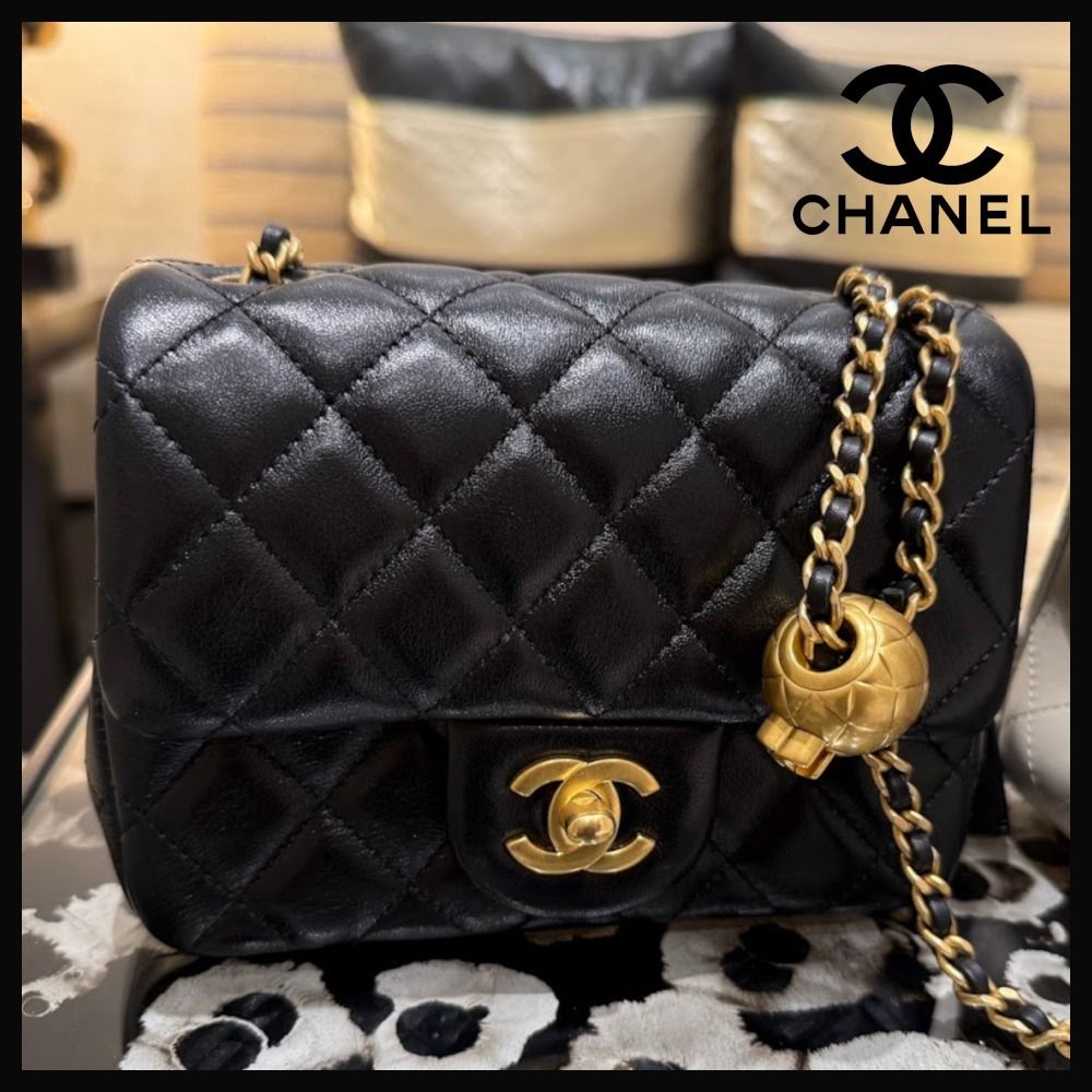 ココボールで長さ調整♪】CHANELミニマトラッセフラップバック (CHANEL