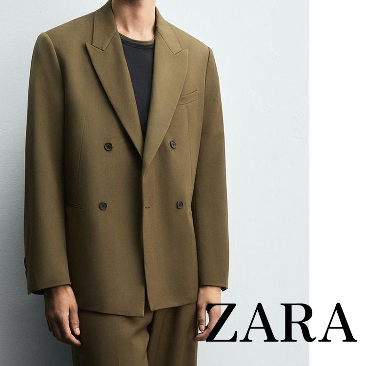 ZARA】LIMITED EDITION ダブルブレスト仕様スーツブレザー (ZARA