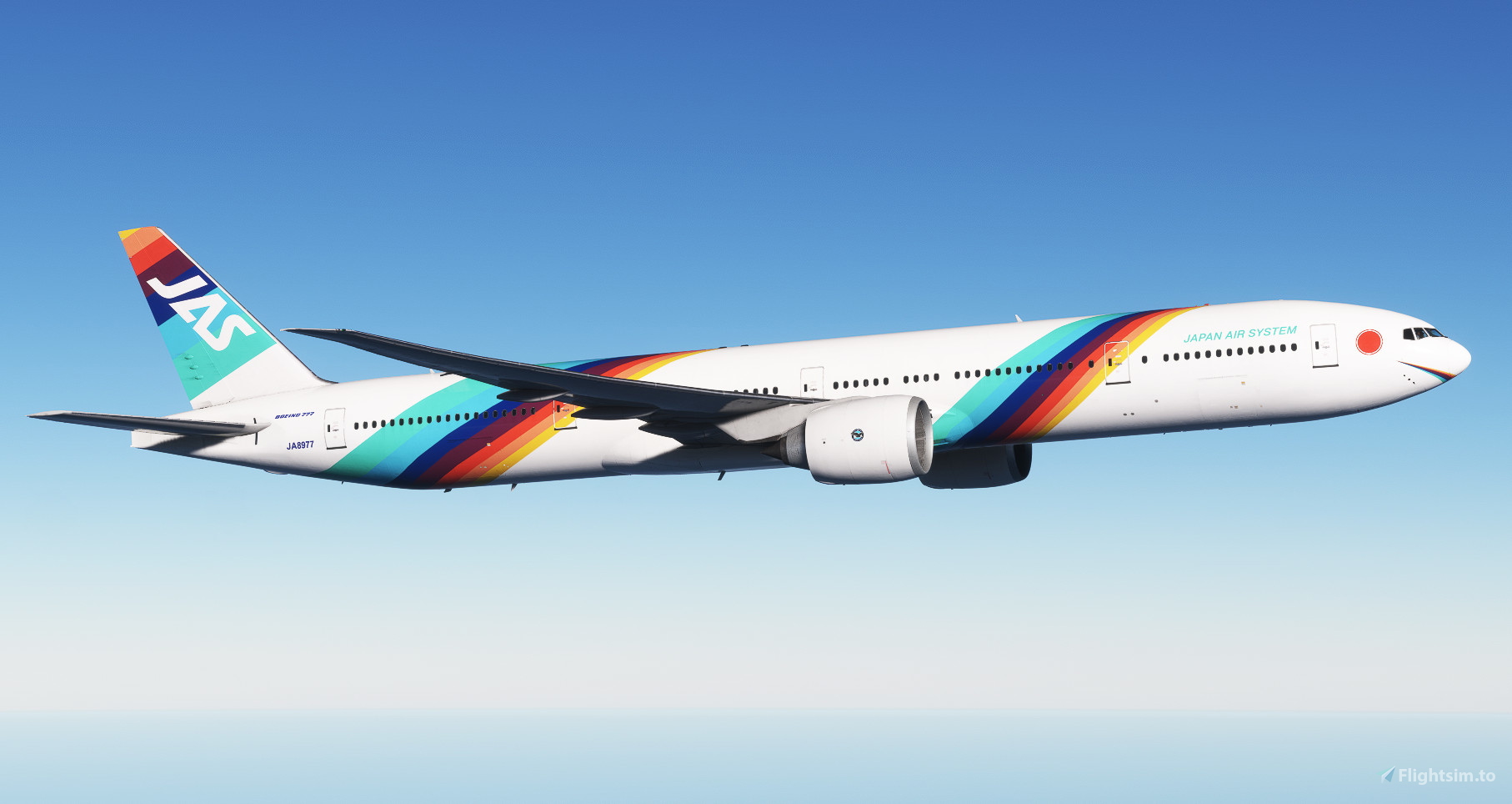 Rainbow Seven | JA8977 Japan Air System (JAS) | PMDG 777-300ER [8K