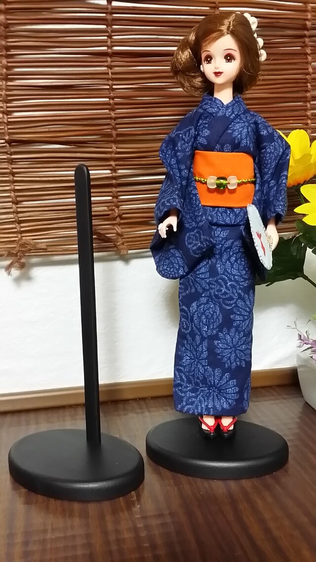 27㎝ドール 着物用自立スタンド(黒)2個セット | iichi 日々の暮らしを