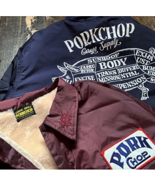 PORKCHOP（ポークチョップ）の「PORKCHOP - BOA COACH JACKET (NAVY