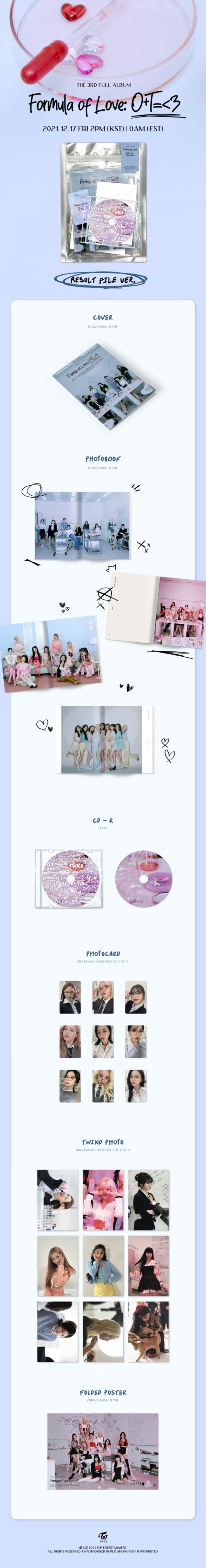 TWICE｜韓国サードアルバム『Formula of Love:O+T=<3』Result file ver