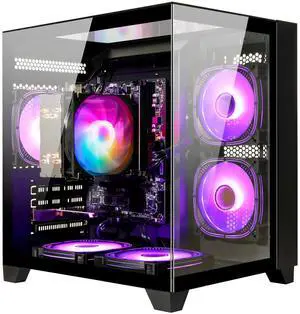 LXZ Gaming PC Desktop,AMD Ryzen 5 5600GT(6-Core,4.6GHz),16GB DDR4
