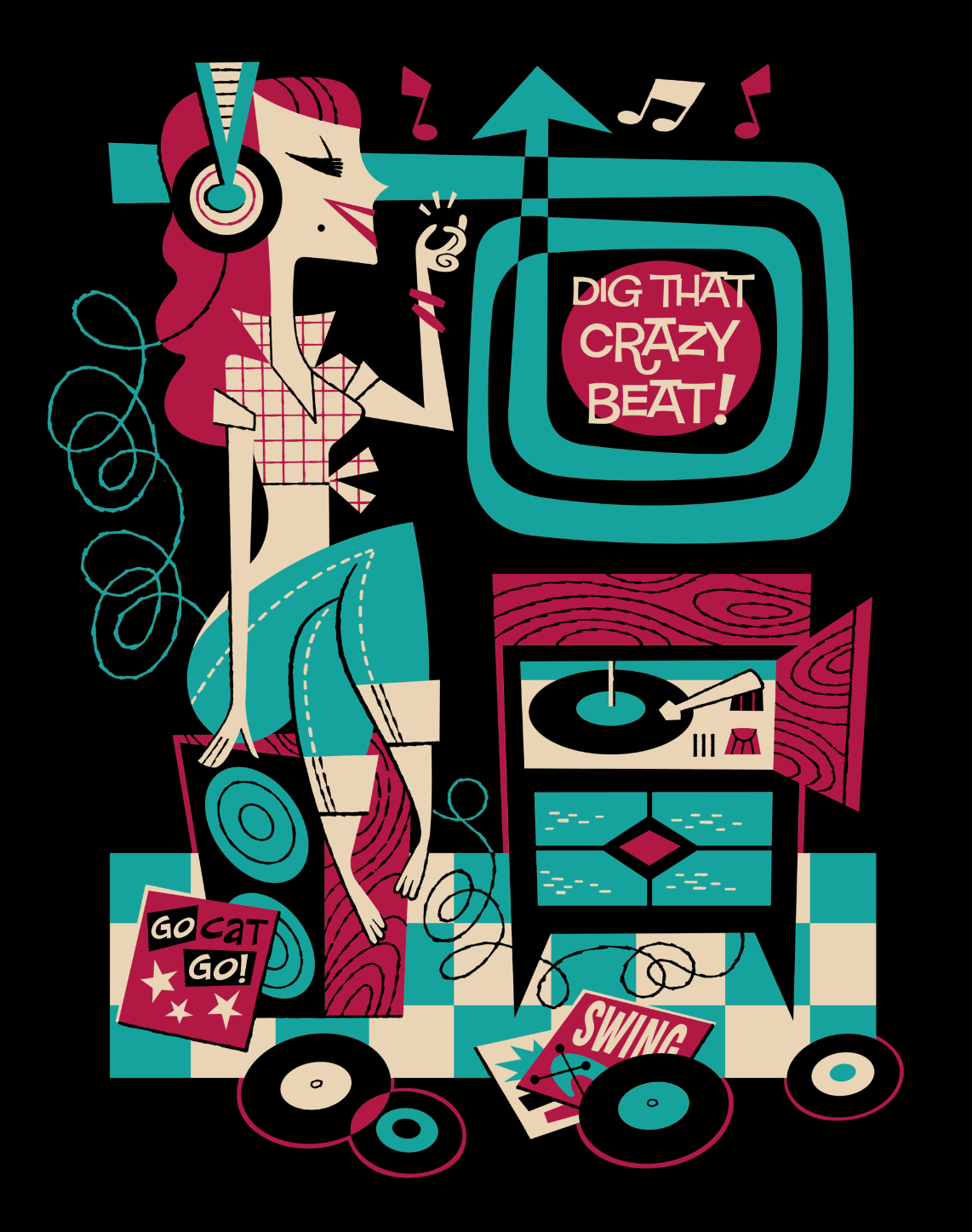 Dig That Crazy Beat Art Print – DerekArt