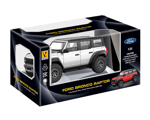 2.4GHz 1/24 RCカー フォード ブロンコ ラプター (白) – 名城・伝統美