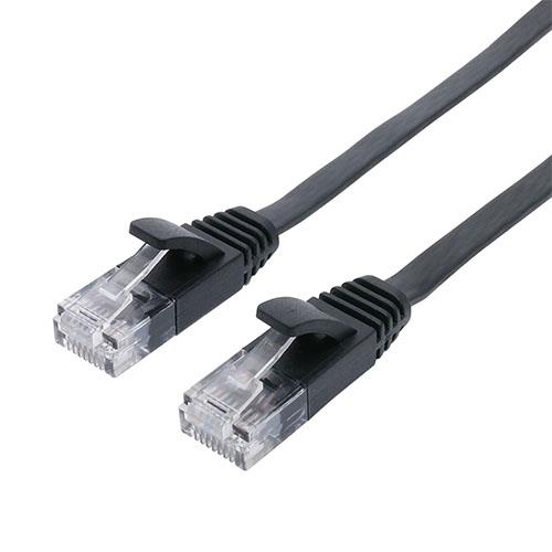 ミヨシ C6A-F05BK(ブラック) カテゴリー6A 極うすLANケーブル 5m: EC