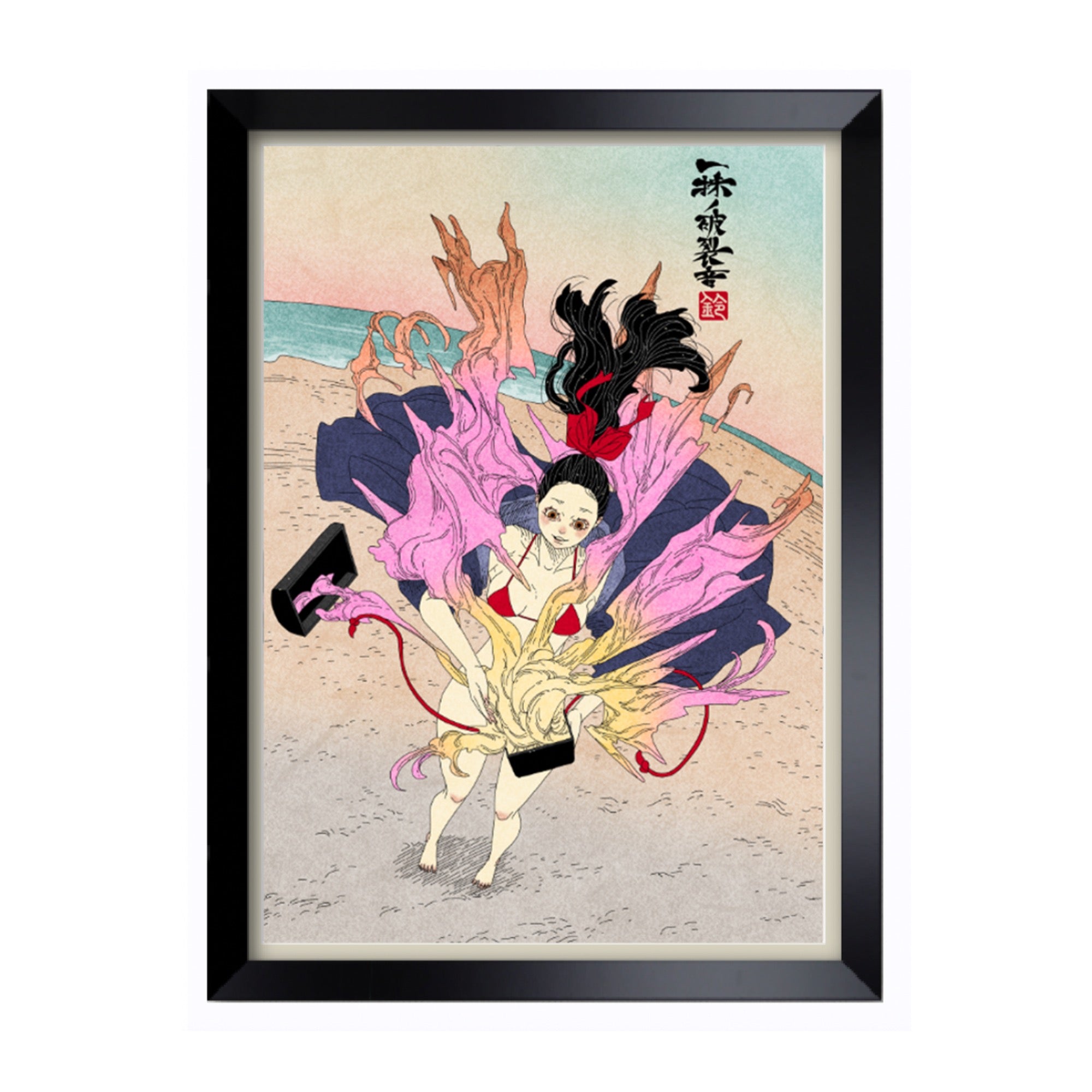 EmST 鈴木セイゴ個展『日ノ本美人寄』直筆サイン入りA2複製原画B – EM