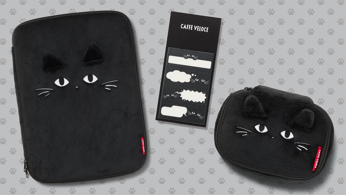 カフェ・ベローチェ「黒ねこまみれ2026」2月19日発売。耳としっぽ付き