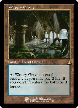 415)□旧枠□《湿った墓/Watery Grave》[RVR] 土地R | 日本最大級 MTG