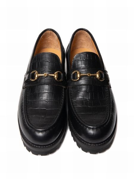 COOTIE / Raza Bit Loafer (Crocodile) -Black-