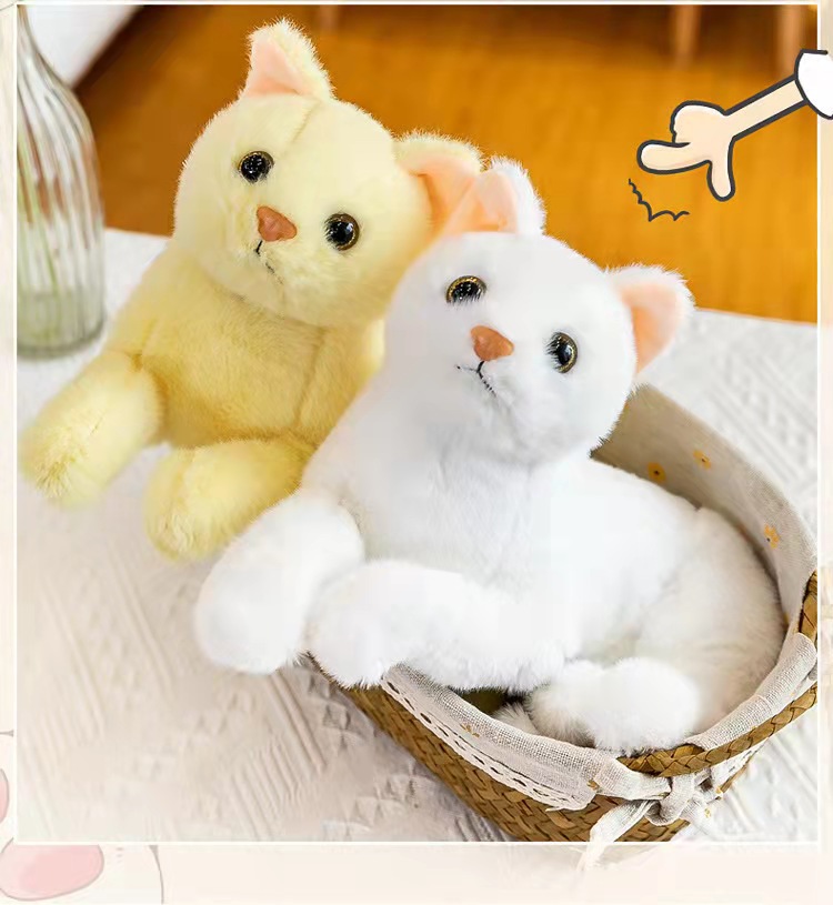 猫ぬいぐるみ白色 おやすみ猫ちゃんぬいぐるみ 白|猫ぬいぐるみ専門