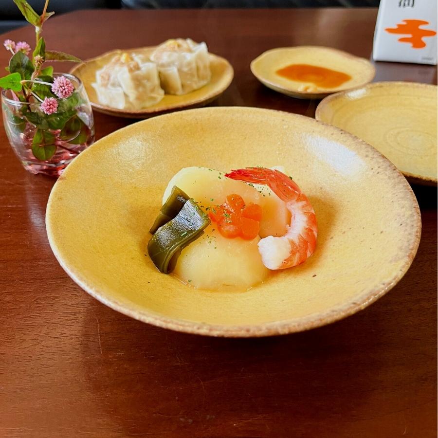 山神窯 黄瀬戸灰釉 浅鉢 | 皿・プレート（plate）,皿(小/中/大/盛