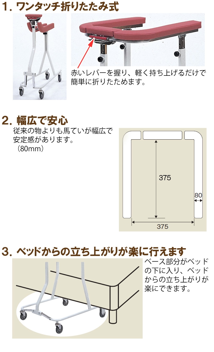 室内用四輪歩行器TY157F【日進医療器】 | シルバーカー歩行用品通販の
