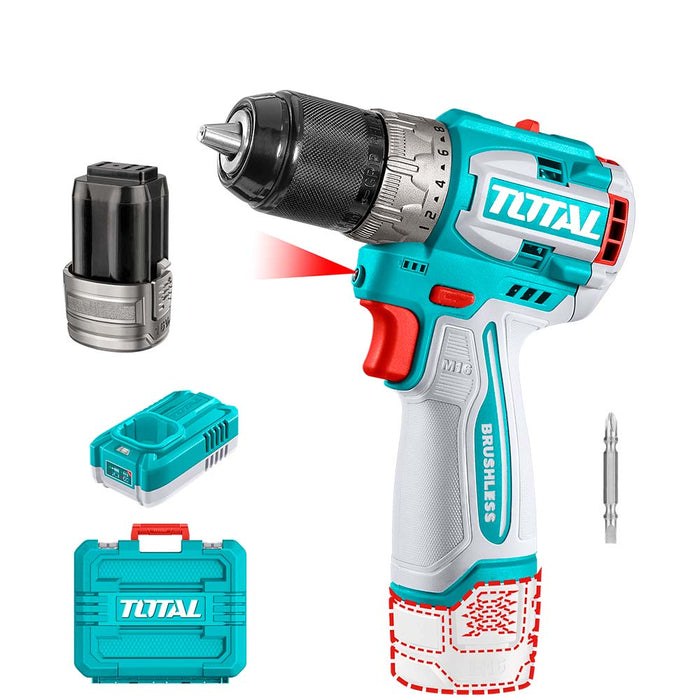 Taladro Inalámbrico Brushless 16V Total Tools | Máxima Durabilidad