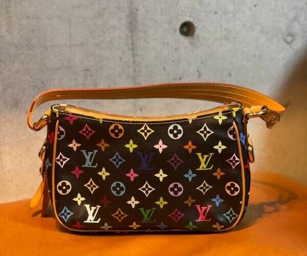 Louis Vuitton Lodge Shoulder Bag PM Black Canvas Murakami