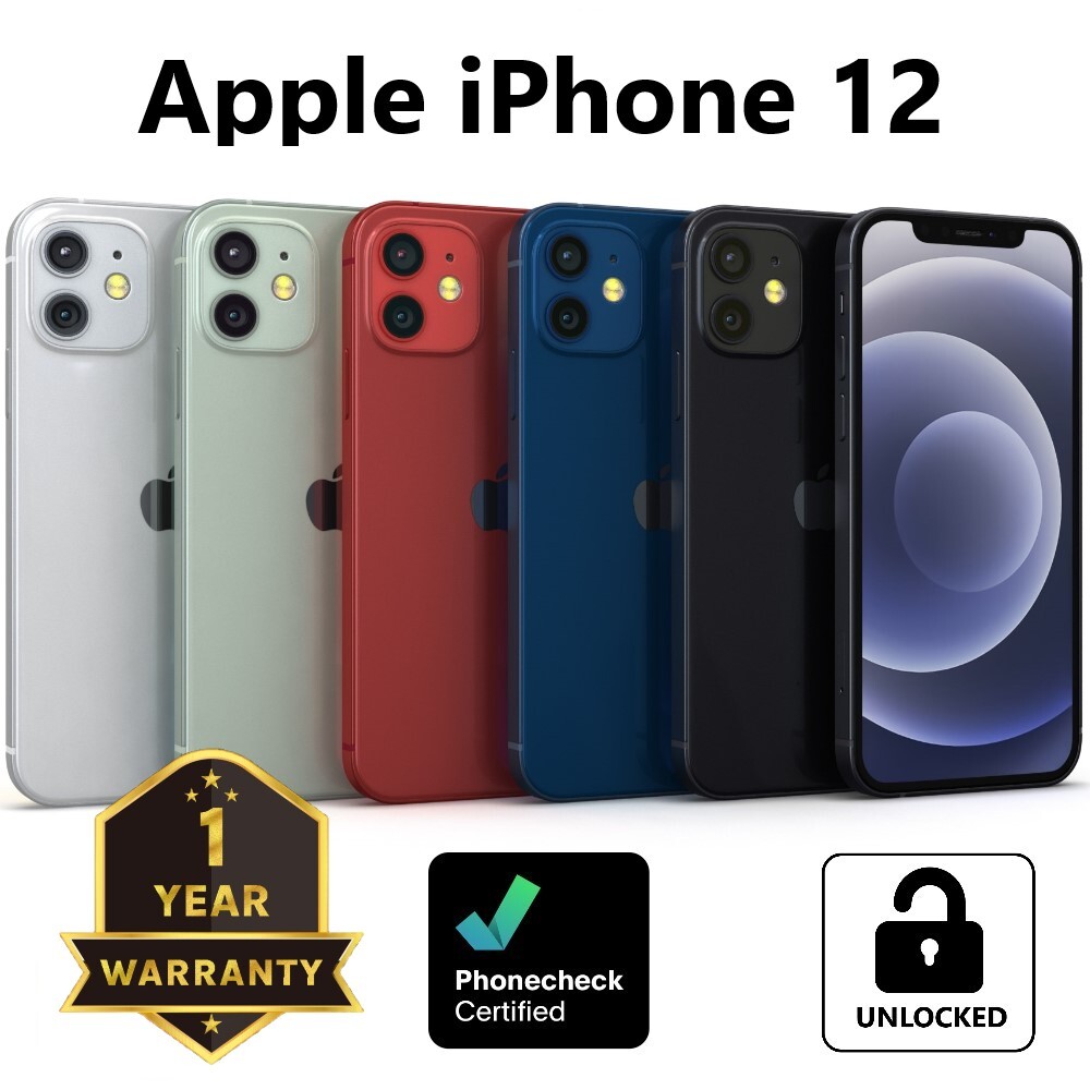 Apple iPhone 12 - 64GB | 128GB - A2172 (Unlocked) Smartphone