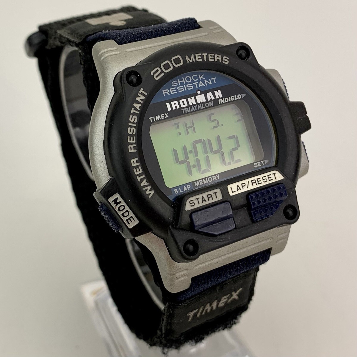 VTG Timex Ironman Triathlon Watch Men 200M 1999 T62962 Digital 8