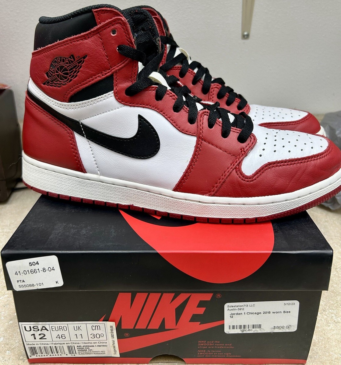 Nike Air Jordan 1 Retro OG High Chicago size 12 555088-101 OG I