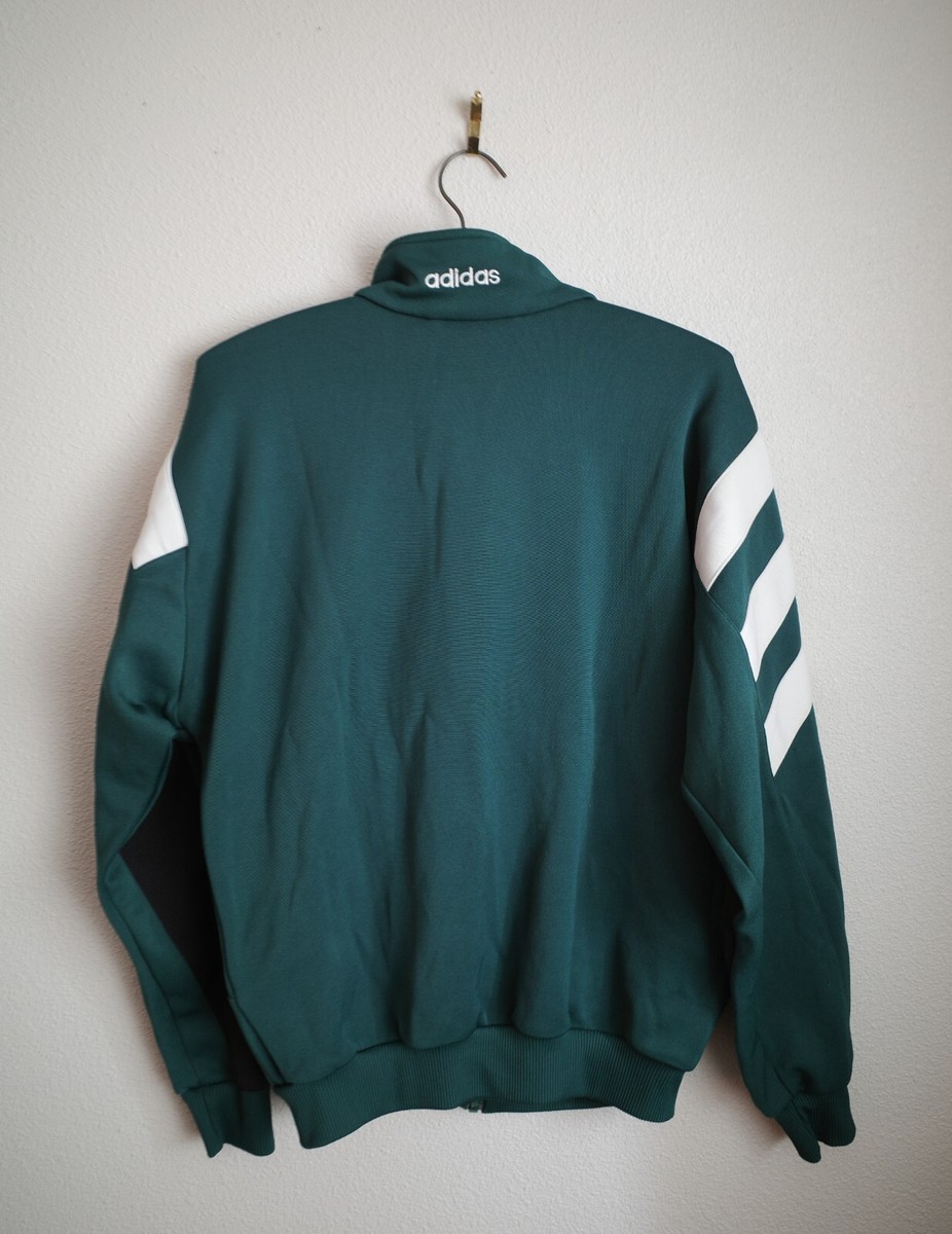 Vintage 90's Adidas Track Jacket Size S Embroidery Jersey Top Dark