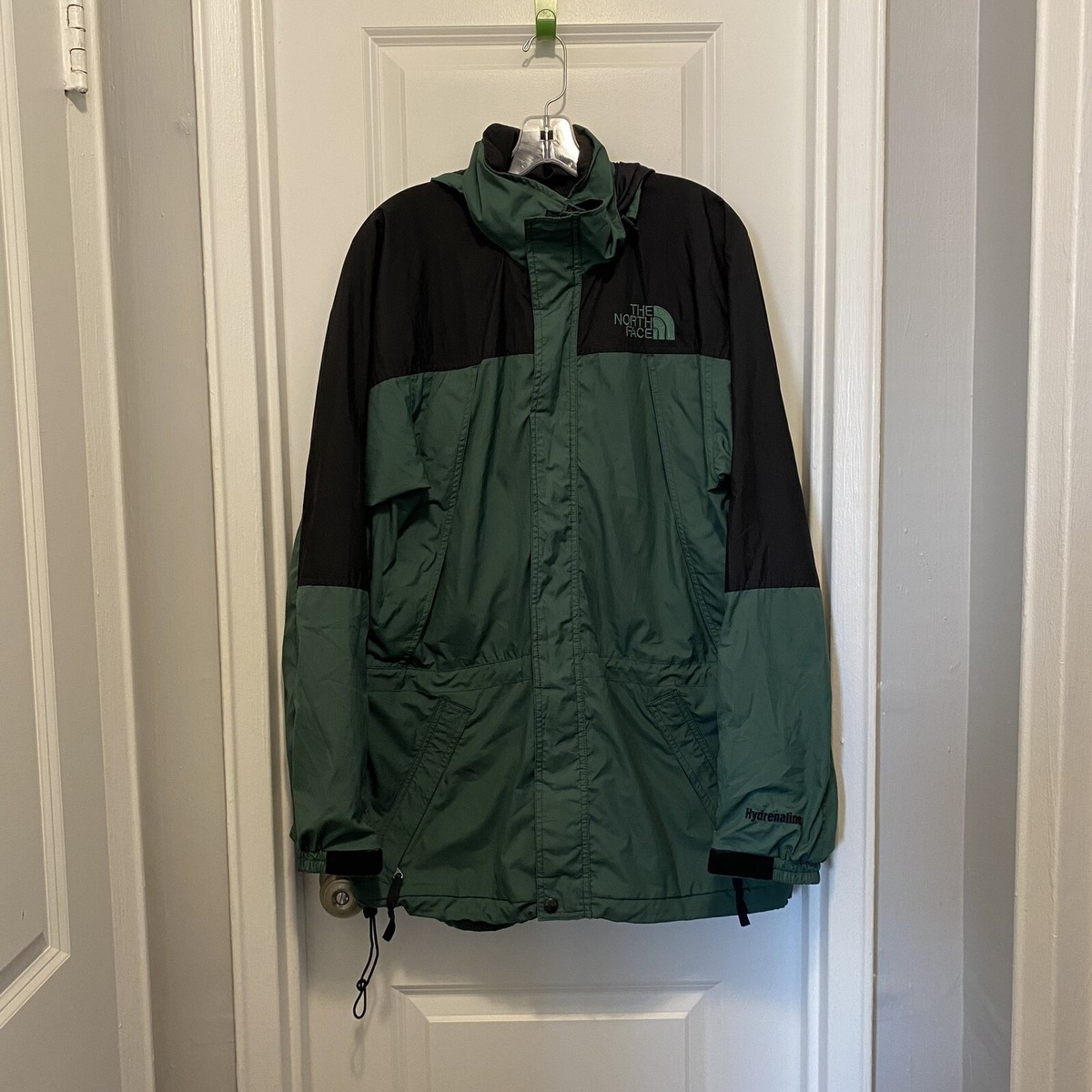 VTG 90s North Face Hydrenaline Green Rain Jacket Windbreaker Sz