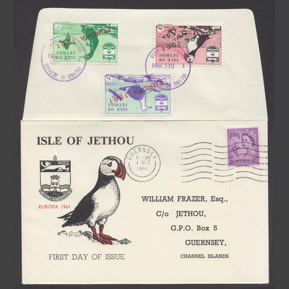 Isle of Jethou 1961 Europa Set on First Day Cover (FDC) - Specific
