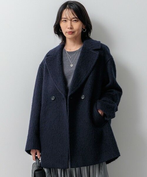 セール】 【Oggi1月号掲載】ループカットシャギー コート （ピーコート