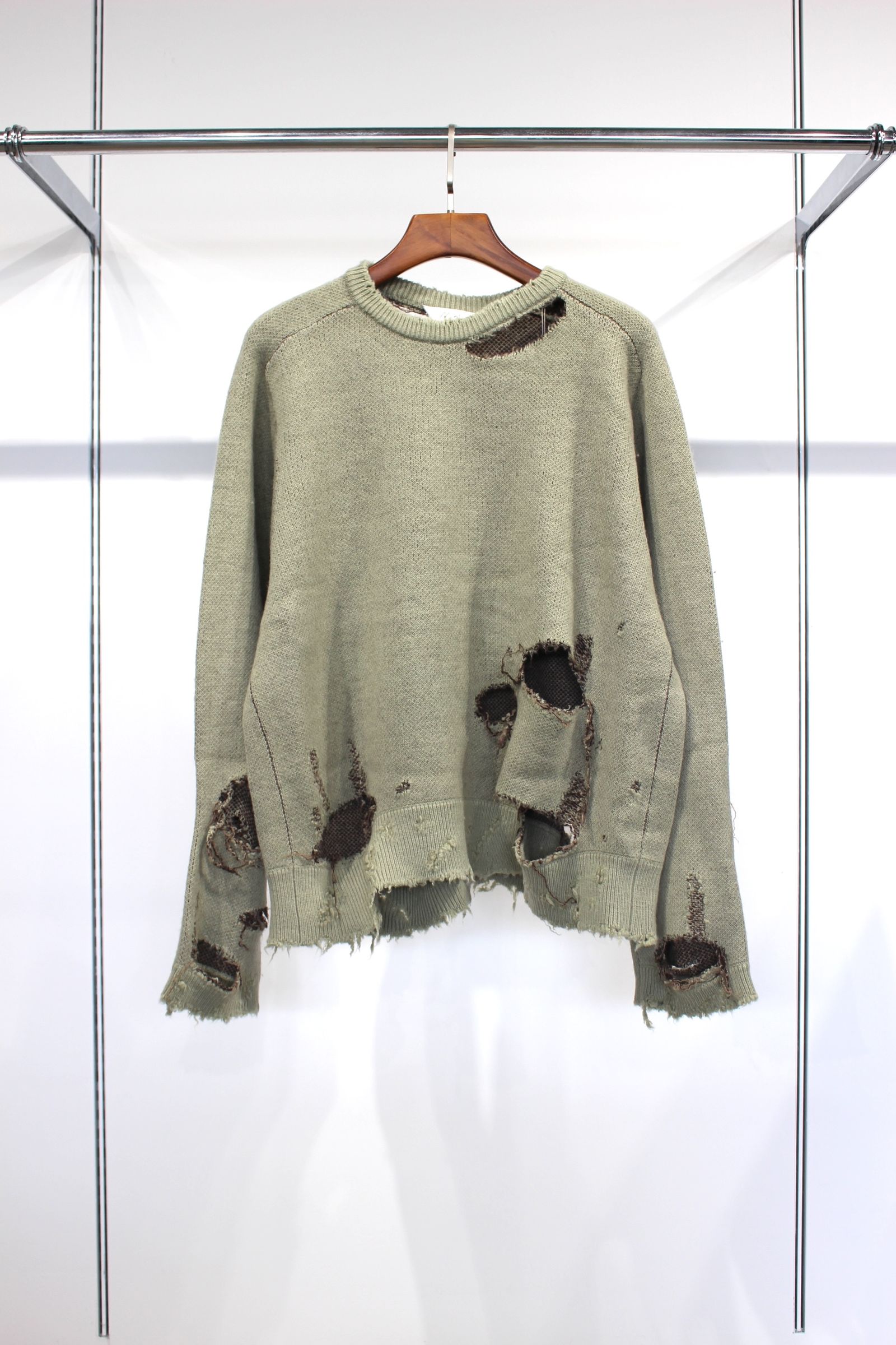 ANCELLM - DAMAGE KNIT | BLACK | ダメージニット | NapsNote