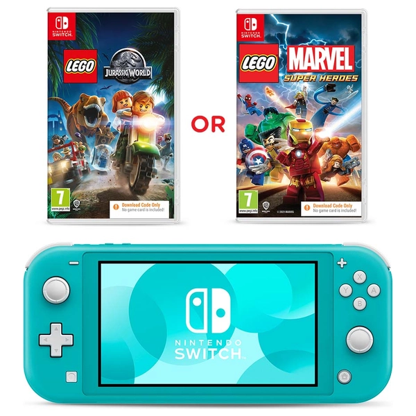 Nintendo Switch Lite (Turquoise) & Select LEGO Code in Box Game