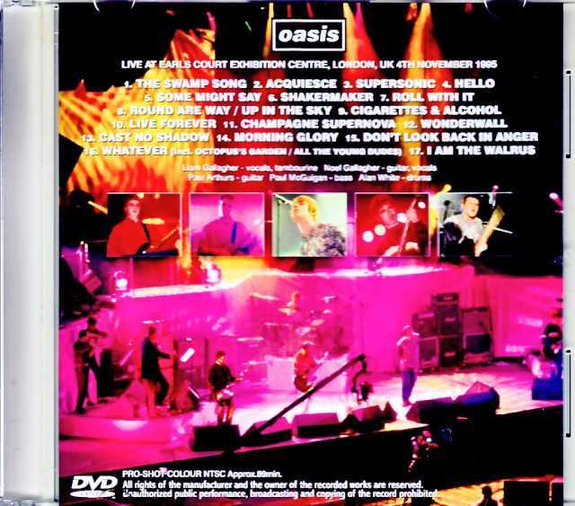 Oasis オアシス/London,UK 11.4.1995 Jewel Version