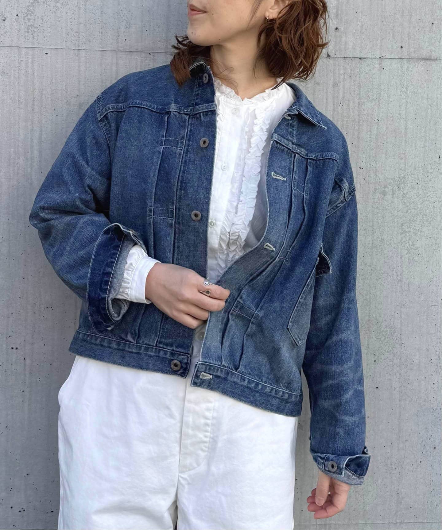 chimala/チマラ】 for luxe DENIM SHORT JACKETのコーディネート