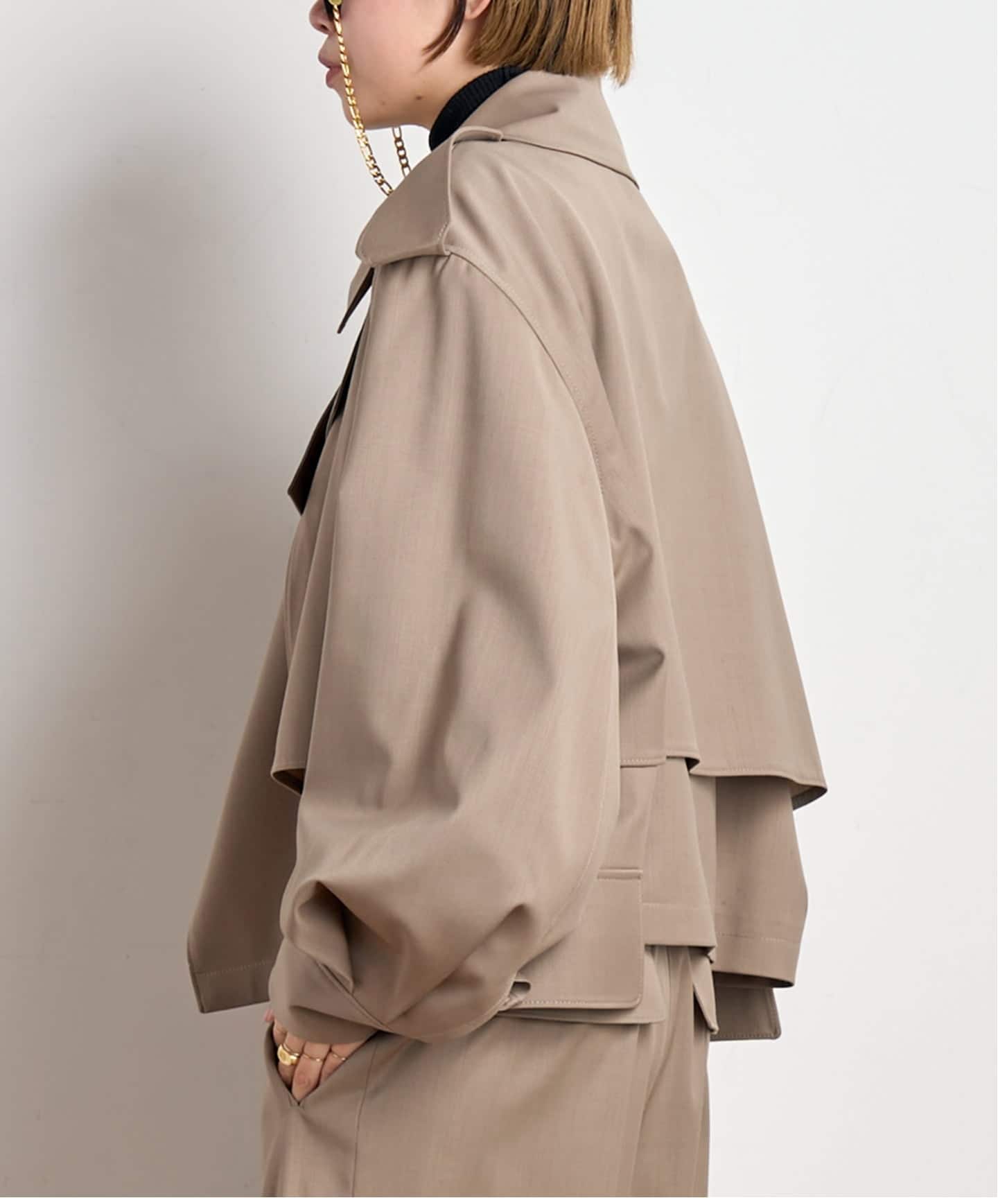 MINITZ/ミニッツ】別注SHORT TRENCH JACKET（トレンチコート）｜AP