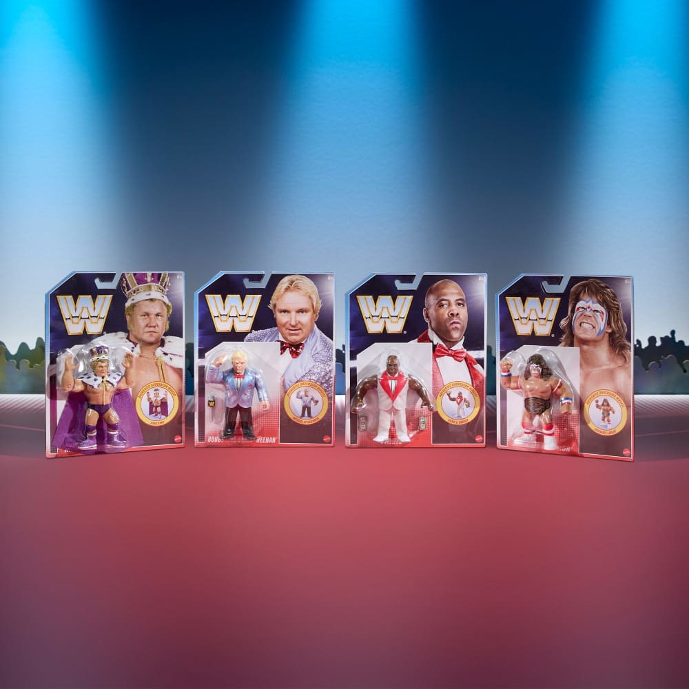 WWE Official Retro 4-Pack Action Figures | Mattel Creations