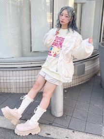 いちご新聞frill frillスウェット｜メリージェニー（merry jenny