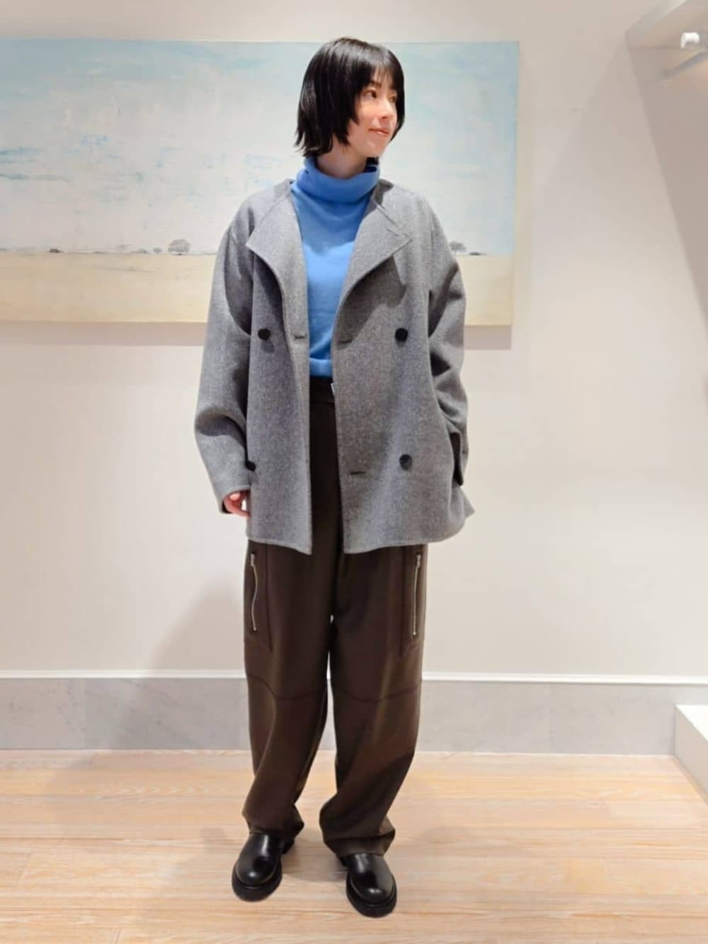 GALERIE VIE（ギャルリー ヴィー）の「ウールダブルフェイス カラー