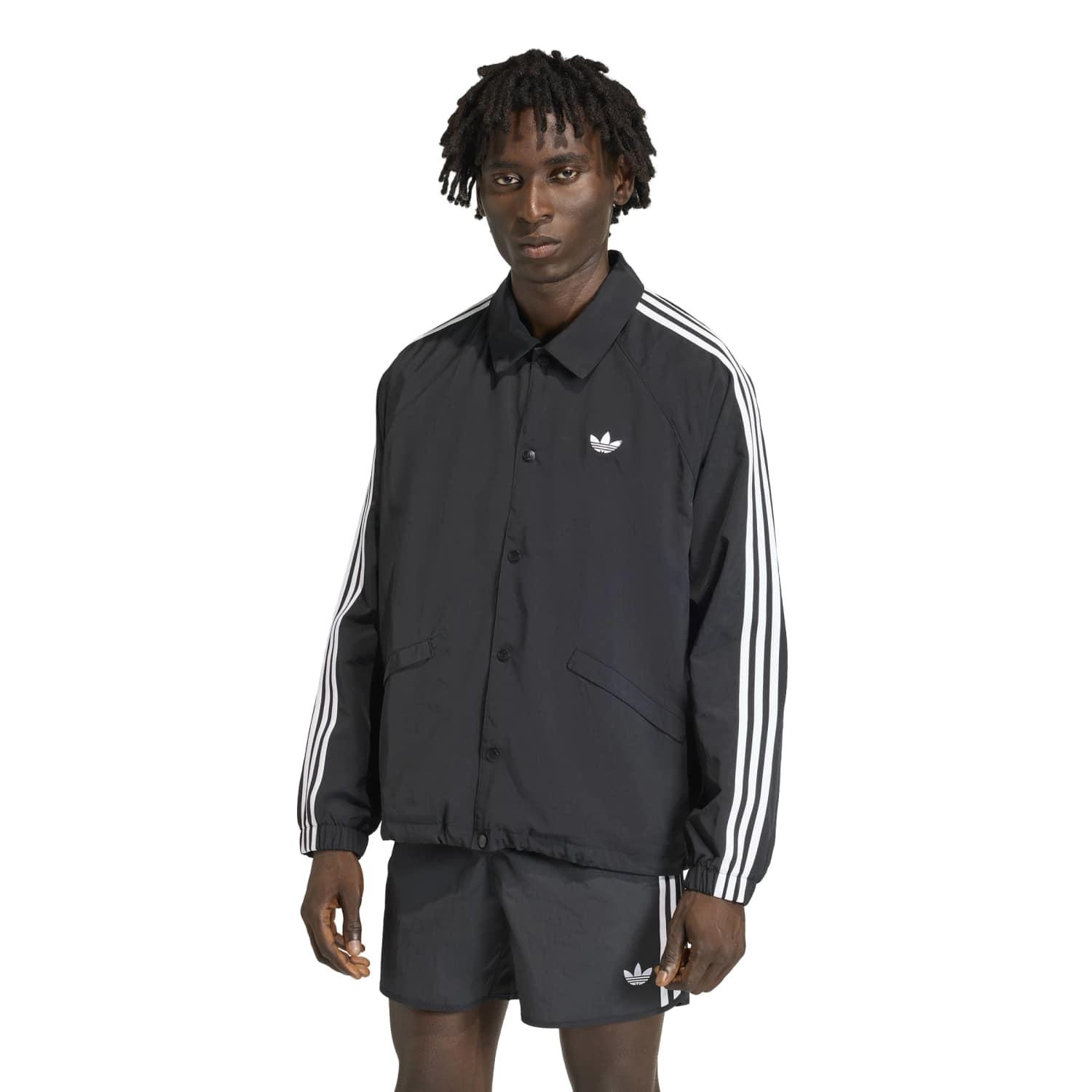 adidas】 アディダス M 3STRIPES COACH JACKET アウター KE3598 BLACK