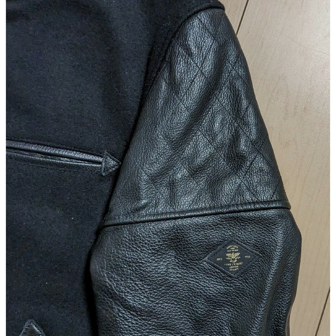 CRIMIE - M 良品 CRIMIE クライミー STADIUM JACKET スタジャン 黒の