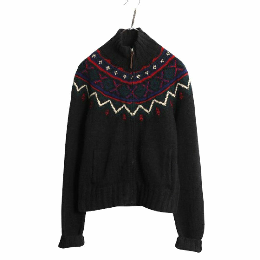 Ralph Lauren - 90s 手編み ラルフローレン フルジップ ハンド ニット