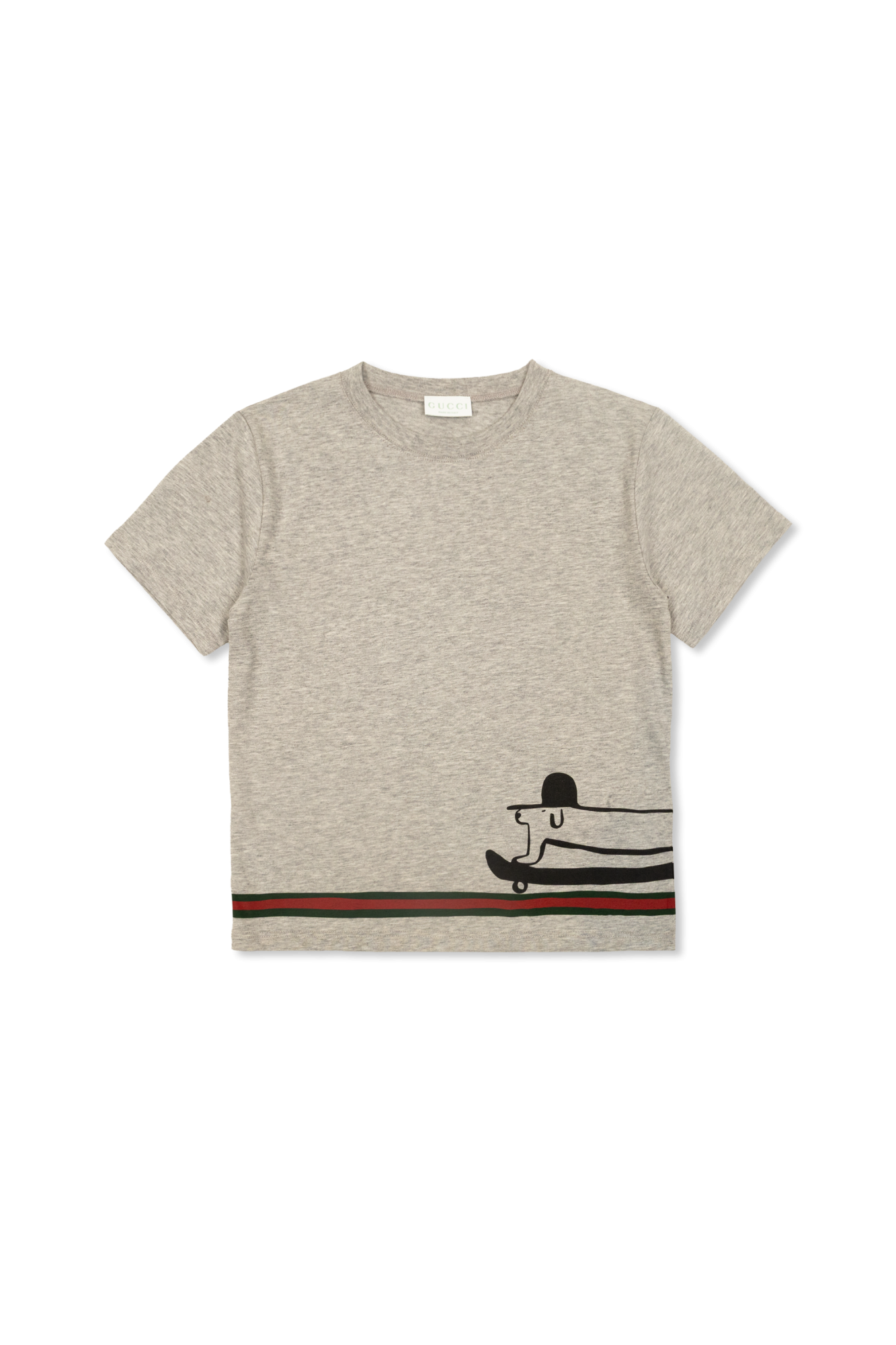 Grey T-shirt with print Gucci Kids - Vitkac Japan