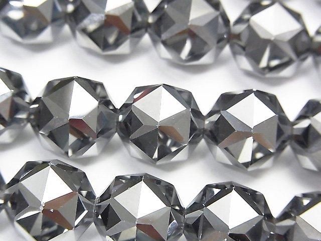 高純度テラヘルツ鉱石 スターラウンドカット12mm 半連/1連｜天然石