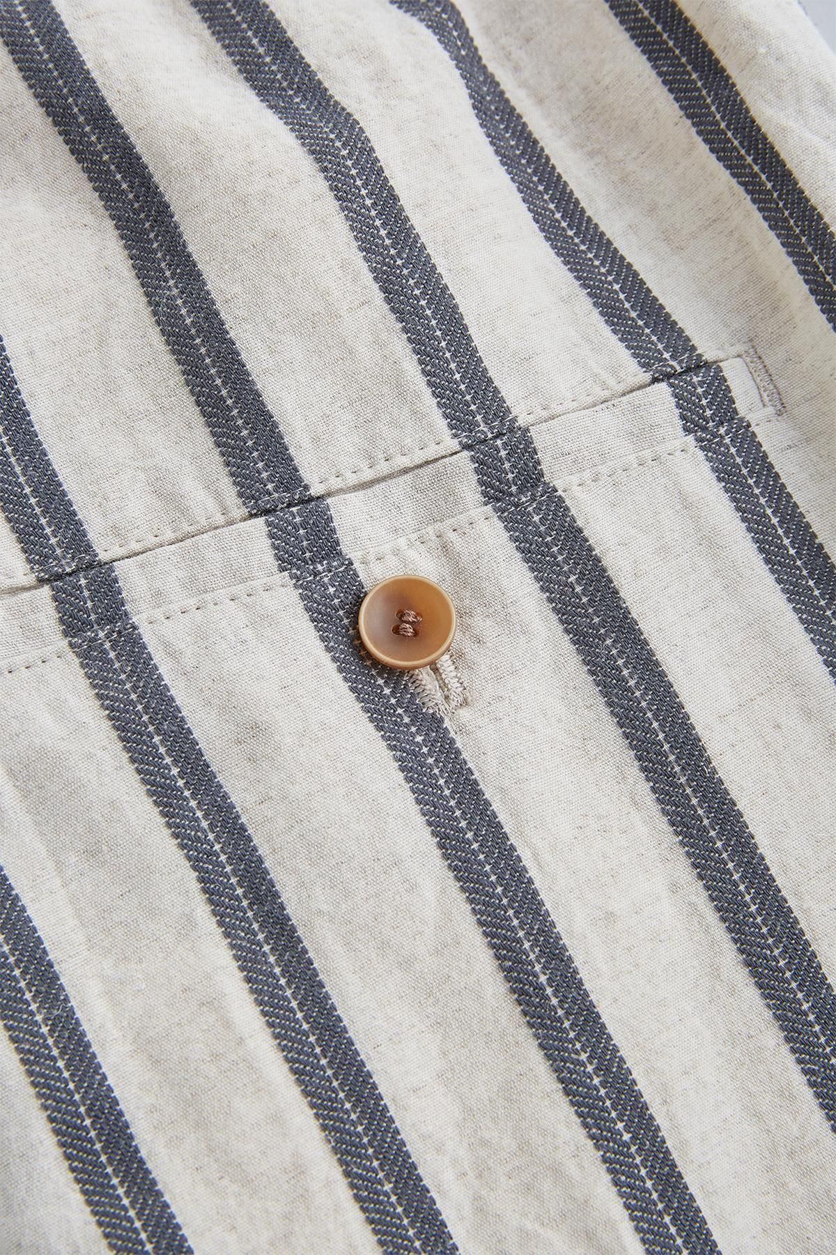 cotton linen gaucho pants ～stripe～ - atelier naruse｜Online