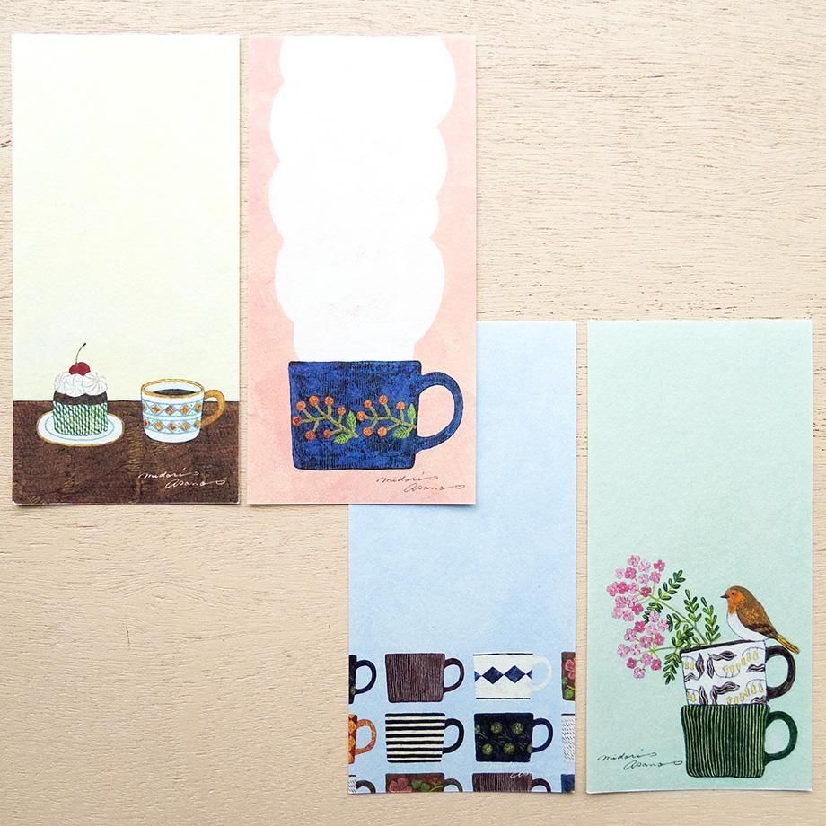 浅野みどり 一筆箋 My favorite mugs